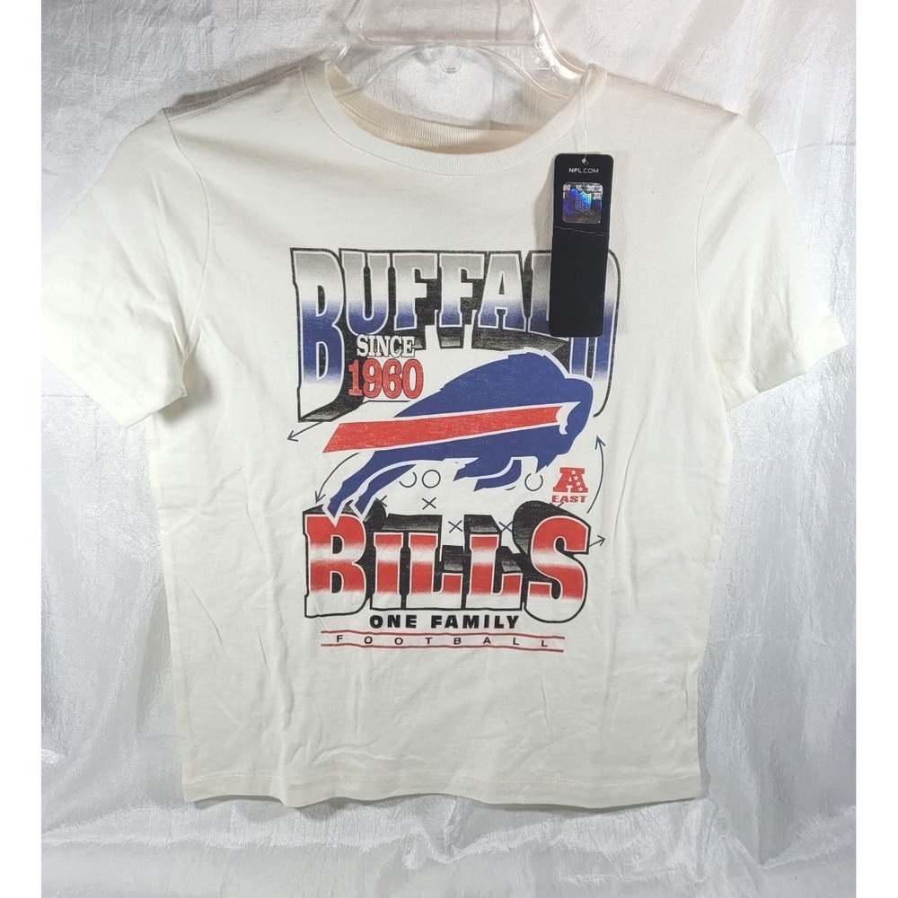NFL Team Apparel Youth Buffalo Bills One Family T-Shirt - White - Sz Medium (8)